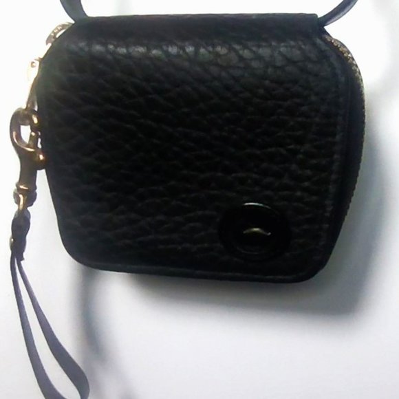 Dooney & Bourke Accessories - Vintage Dooney & Bourke Page Writer Zip Caddy Mini Crossbody DUCK Coin Purse BLK